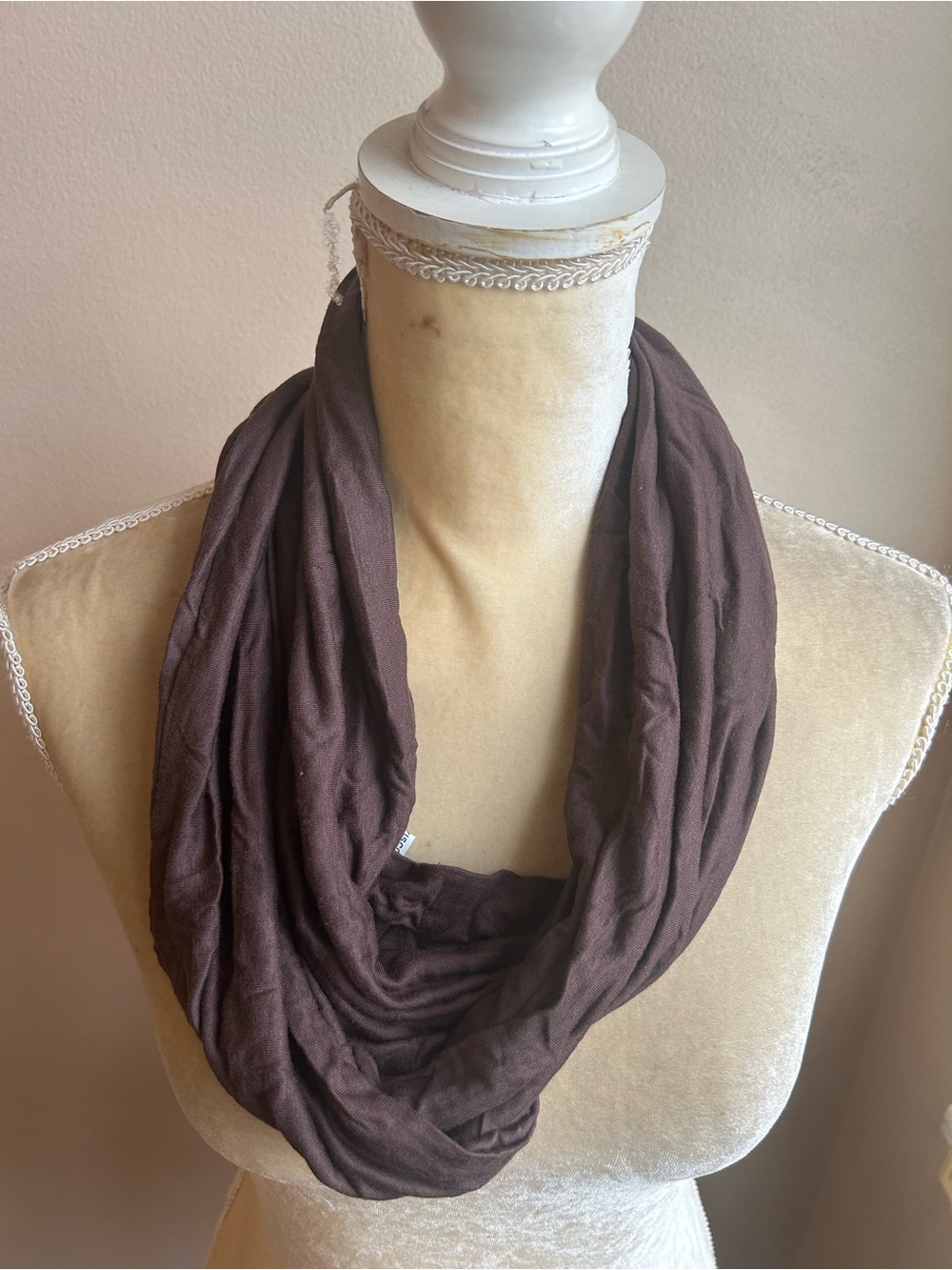 New Womens Infinity Scarf Brown Viscose 5001-3102